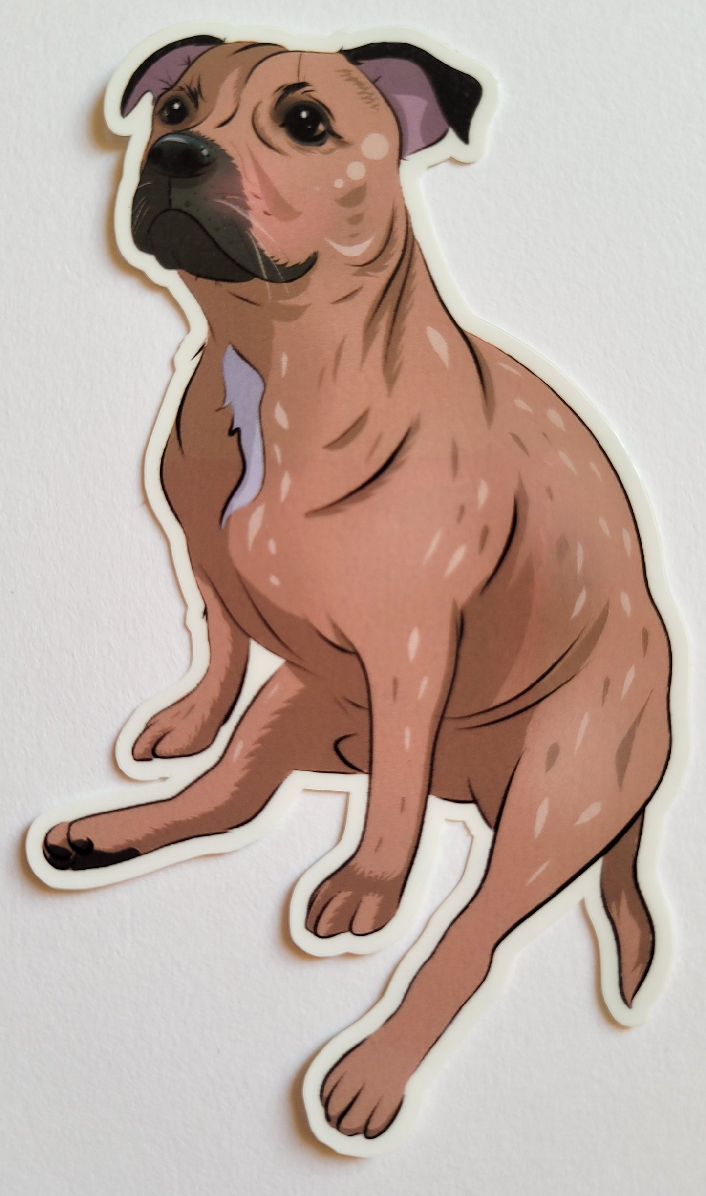 Staffordshirenbullterrieri- vinyylitarra (Keskikoko)