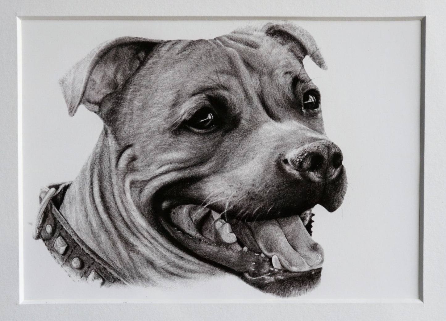 Staffordshirenbullterrieri-taideprintti (A4)