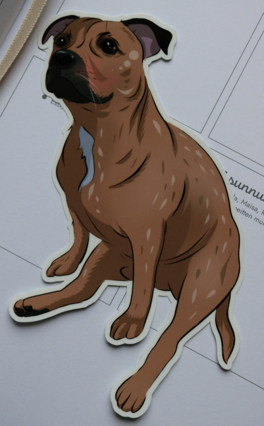 Staffordshirenbullterrieri- vinyylitarra (PIENI)