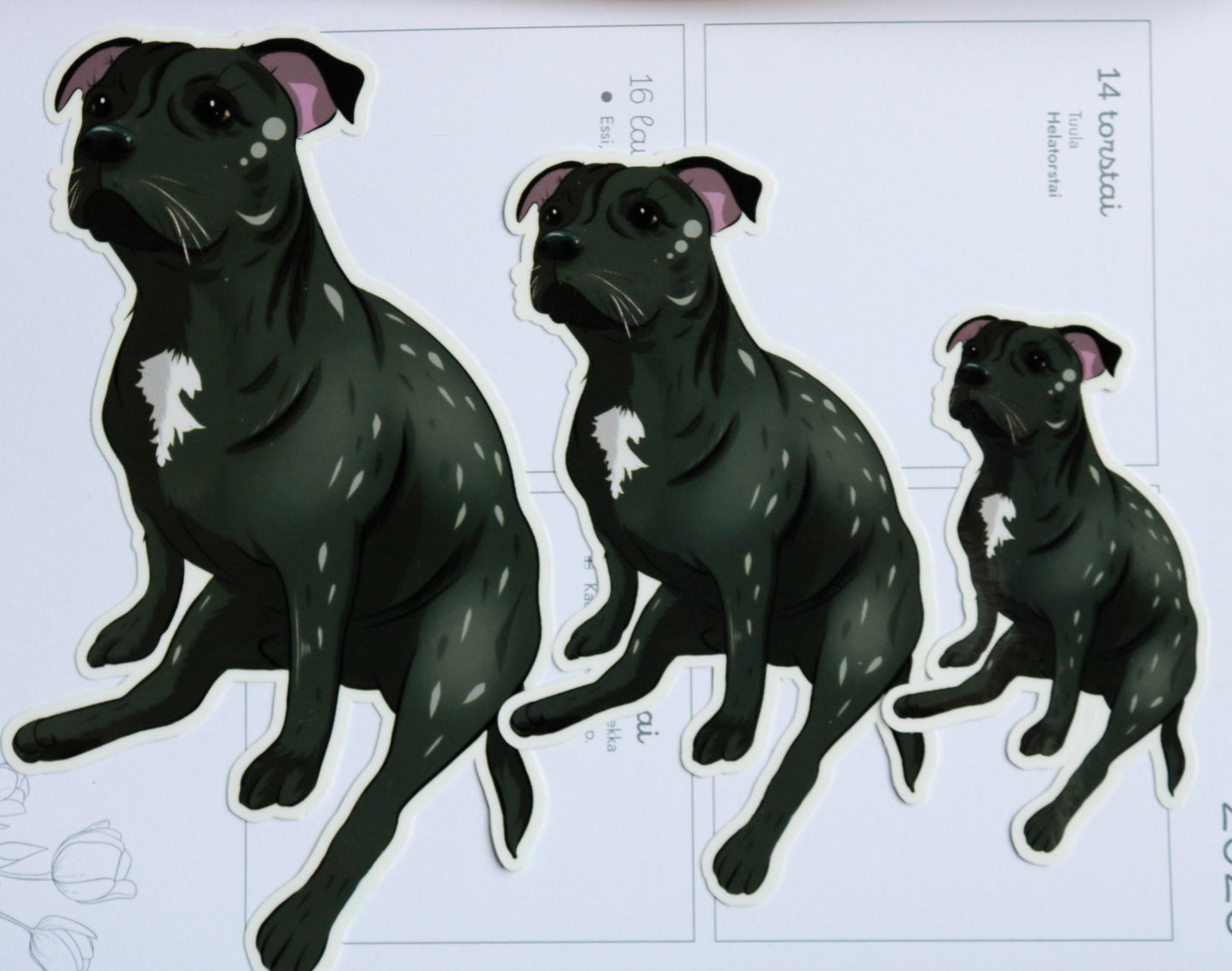 Staffordshirenbullterrieri- vinyylitarra (Keskikoko)